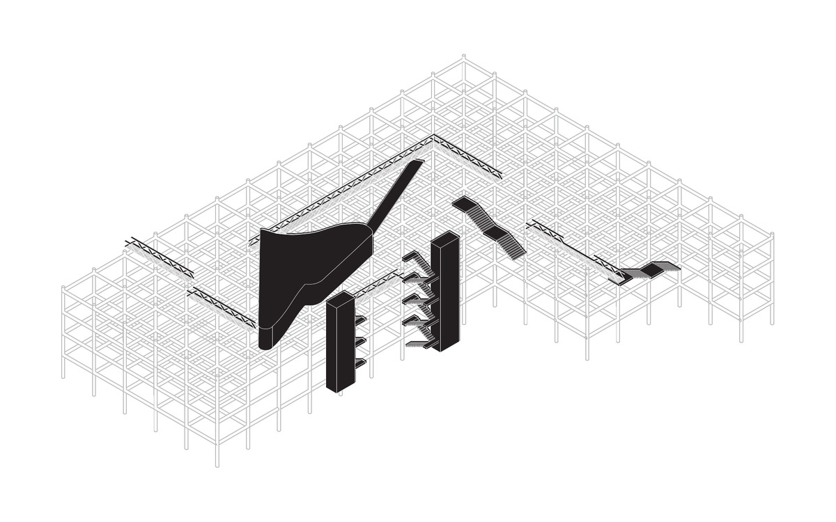 Program diagram: circulation through the scaffold structure.